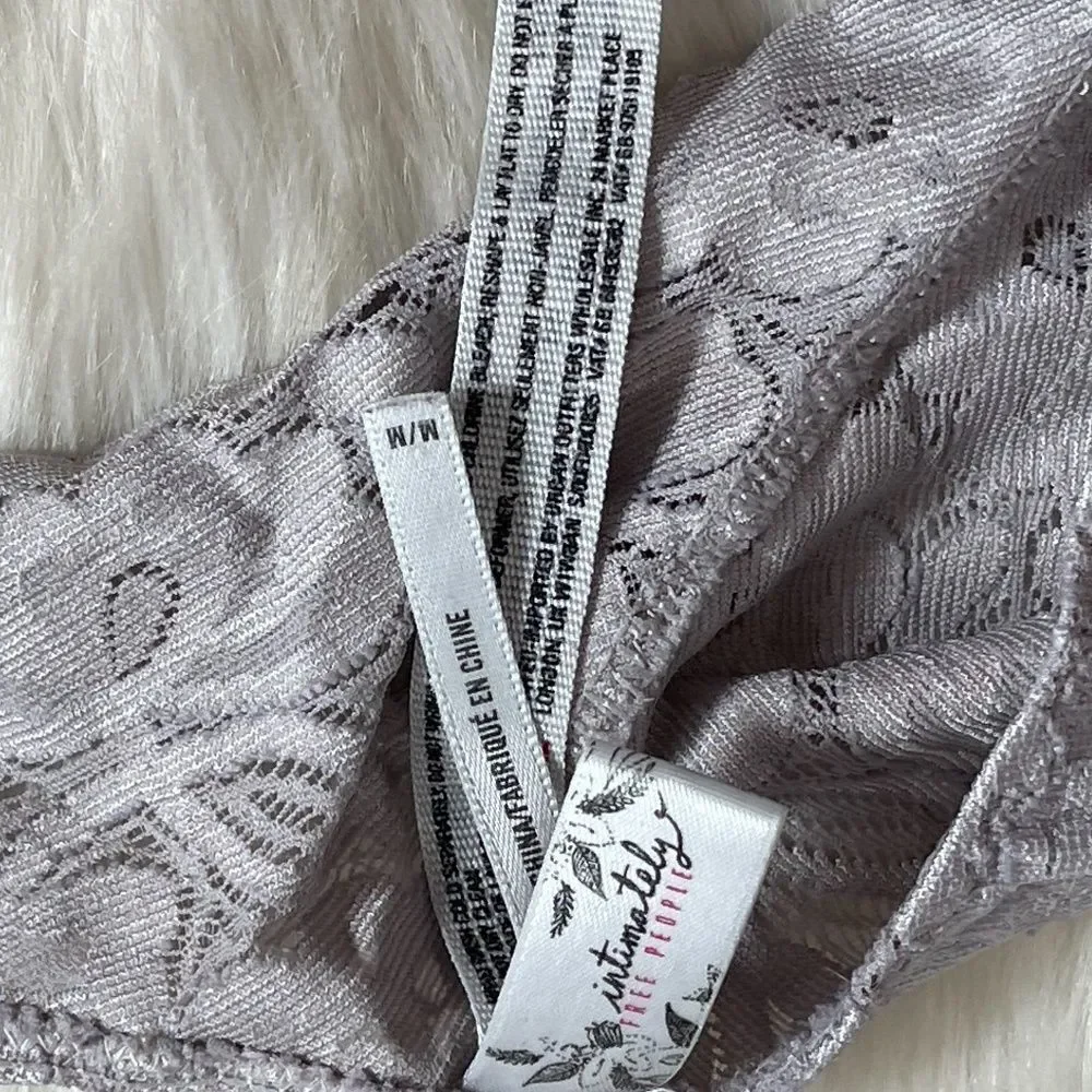 Intimately Free People Dove Grey Lace‎ Bralette